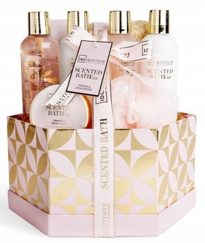  ELEGANTES KOSMETIK-SET für Bad und Körper aus Zeder und Orange