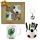  GESCHENKSET für einen FUSSBALLSPIELER, EINEN FUSSBALLFAN, eine Tasse, einen Schlüsselanhänger und eine Werkzeugkiste zum GEBURTSTAG