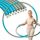 DrFit Hula Hop klassischer faltbarer Schlankheitstrainer ø 100 cm, grau und blau