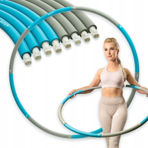  DrFit Hula Hop klassischer faltbarer Schlankheitstrainer ø 100 cm, grau und blau