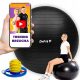  Gymnastik- und Rehaball mit DrFit-Pumpe, 85 cm, schwarz