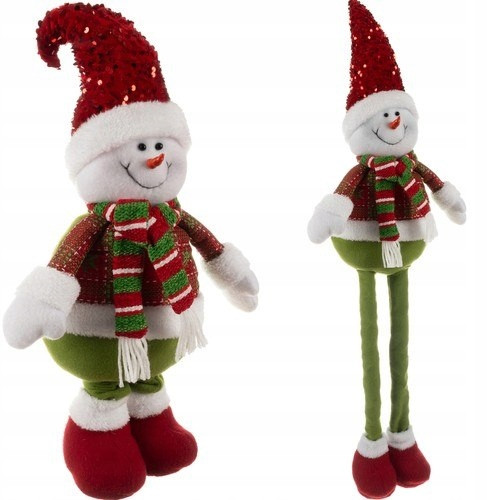  GROSSER Weihnachtself SCHNEEMANN teleskopierbar 95cm
