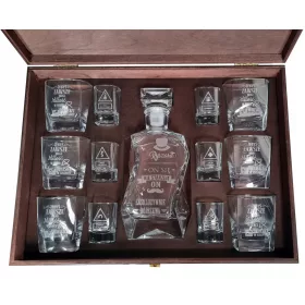    VIP-Set v2.0 Karaffe 6 Gläser + 6 Gläser mit Gravur - GESCHENK