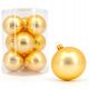  Weihnachtskugeln aus Glas 8cmx9, gold MAT