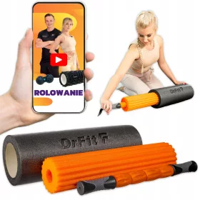    DrFit Roller Roller Massage Regeneration Rehabilitation Yoga Set 3in1 ø15x45cm