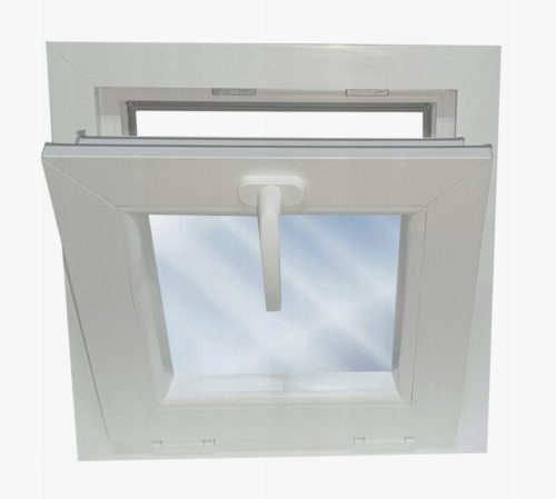 WEISSES PVC-FENSTER 500X500, KIPPBAR