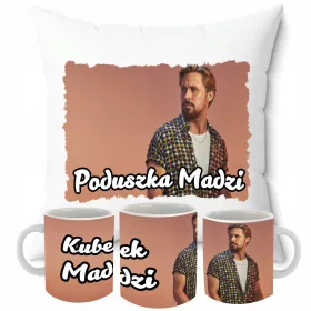    SET KISSEN + BECHER RYAN GOSLING + NAMENSGESCHENK FÜR EINEN GEBURTSTAGSFAN