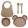  5× Gigi Kids Set, beiges Silikon