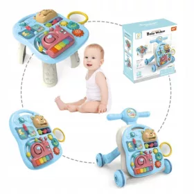    WALKER PUSHER INTERAKTIVES TABLE-RIDING-BABY-LÄDAGOGISCHES PANEL 3-IN-1-KLAVIER