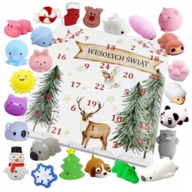 Kinder-Adventskalender KINDER 24 GNIOTKI SQUISHY SQU