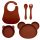  5× Gigi Kids Set braunes Silikon