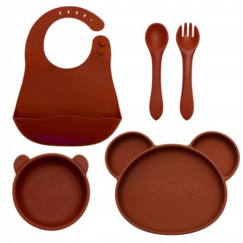  5× Gigi Kids Set braunes Silikon