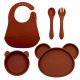  5× Gigi Kids Set braunes Silikon