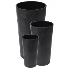    Blumentopf Lamela 14 cm x 14 x 26 cm Durchmesser 14 cm Kunststoff schwarz + 2 weitere Produkte