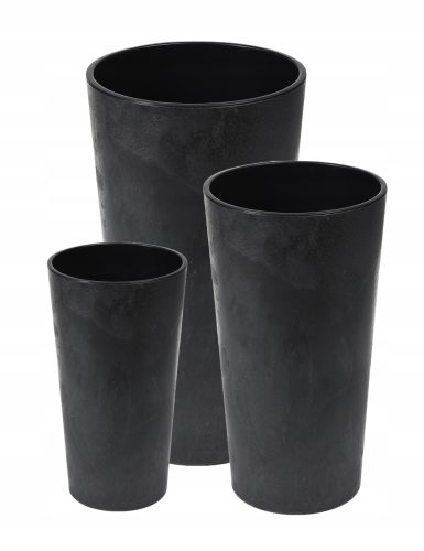  Lamela Blumentopf 19 cm x 19 x 36 cm Durchmesser 19 cm Kunststoff schwarz + 2 weitere Produkte