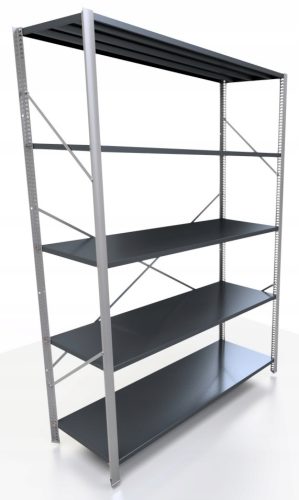Lagerregal aus Metall 200 x 130 x 50 cm