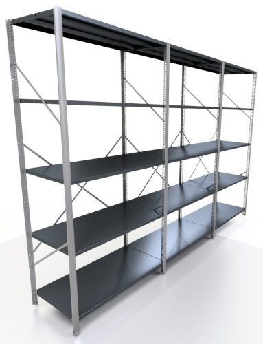 Lagerregal aus Metall 200 x 275 x 50 cm
