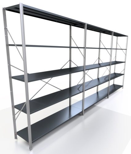 Lagerregal aus Metall 200 x 380 x 40 cm