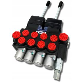 4-TEILIGER HYDRAULISCHER VERTEILER 40L 2x JOYSTICK