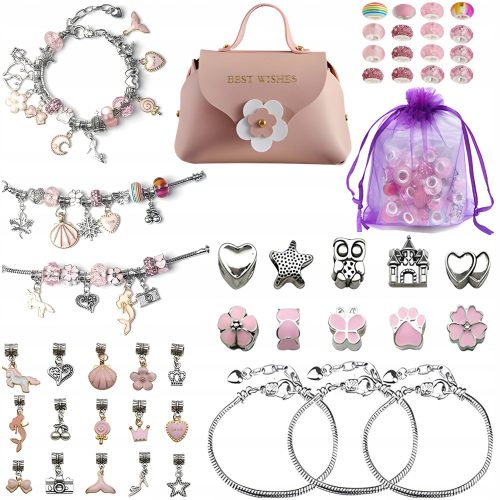  KREATIVES KIT zur Herstellung von ARMBÄNDERN, PERLEN für SCHMUCK, TASCHEN