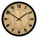Uhr für zu Hause Wooden Story Wanduhr, Beige, Schwarz, Creme, Brauntöne, 32 cm