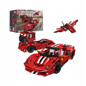    TECHNIC FERRARI BLOCKS TRUCK JET 3-IN-1-SET, IDEAL ALS GESCHENK