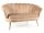  Glamouröses Sofa für das Wohnzimmer CAMELLIA 2 VELVET beige/goldener Rahmen