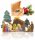  BUNTE WEIHNACHTSNIECHE, STABIL + FIGUREN Klappbar V12