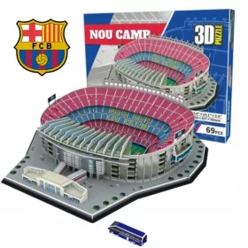    3D-PUZZLE FC BARCELONA FUSSBALLSTADION CAMP NOU LA LIGA MESSI GROSS 69 Teile.