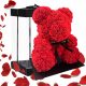 ROSENBÄR MIT ROSEN XXL EWIGE ROSE GROßE 30CM ROSENBLÄTTER VALENTINSTAG GESCHENK