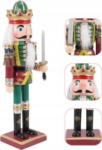  HÖLZERNE NUSSKNACKER-WEIHNACHTSVERZIERUNGSFIGUR