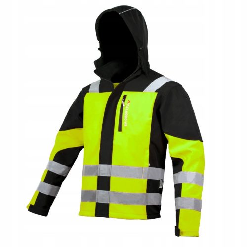 ART.MAS Reflektierende Warn-Softshelljacke Classic Vis ODER Größe XL