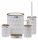 Badezimmerzubehör-Sets Okyanus Set mit 5 Badezimmeraccessoires, Weiß, Braun- und Beigetöne