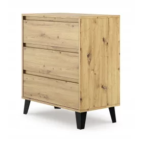    TopEshop Scandi 3S Kommode 70 x 39 x 78,5 cm Artisan-Eiche matt