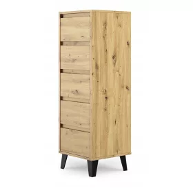    TopEshop Scandi 5S Kommode 40 x 39 x 120,5 cm Artisan-Eiche matt