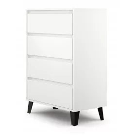  TopEshop Scandi 4S Kommode 70 x 39 x 99,5 cm weiß weiß
