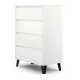  TopEshop Scandi 4S Kommode 70 x 39 x 99,5 cm weiß weiß