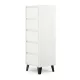  TopEshop Scandi 5S Kommode 40 x 39 x 120,5 cm weiß weiß