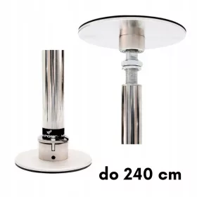    Einteilige Pole Dance Stange, POLIERT, bis 2,4 m, professionell für das Studio