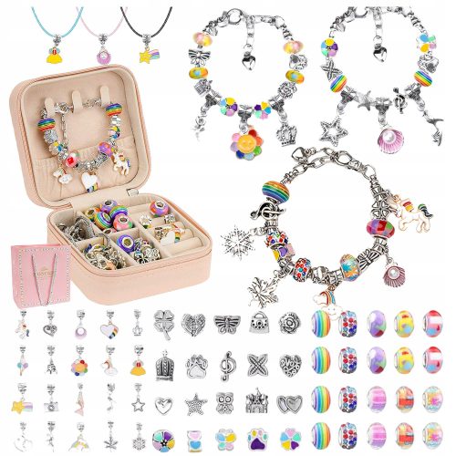  KIT ZUR HERSTELLUNG VON ARMBÄNDERN, HALSKETTEN, SCHMUCK, DIY-CHARMS-ANHÄNGER