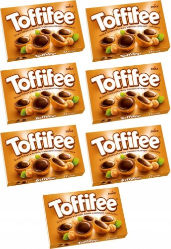 Toffifee Pralinen mit Haselnüssen in Karamell, 125g - 7er Pack von STORCK