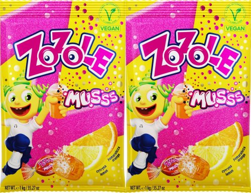 Mieszko Zozole Musss - Brausebonbons mit Orange- und Zitronengeschmack, 1 kg Doppelpack