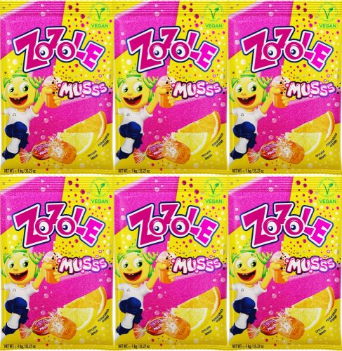 6er Pack Mieszko Zozole Brausebonbons Orange-Zitrone 1kg