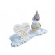  Statuette - Kerze, AGLOMARMUR + LED-Laterne, HEAVY, leuchtet 1000 Stunden