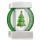  Glamour Kerzenkreis Rattan Weihnachtsbaum grün/weiß 28cm