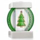  Glamour Kerzenkreis Rattan Weihnachtsbaum grün/weiß 28cm
