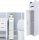 Stehender Toilettenpapierschrank. Weißes schmales Regal mit Organizer, 81 x 16 x 16 cm