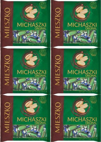 Michaszki Mieszko - Klassische Nusspralinen Überzogen mit Feinster Schokolade, 1kg x6
