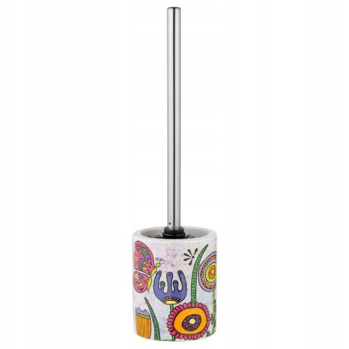 Toilettenbürsten Bürstenbehälter aus Keramik, bunte Blumen