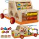  Sortierauto Holzklötze Auto 7in1 Pädagogisch Montessori für Kinder
